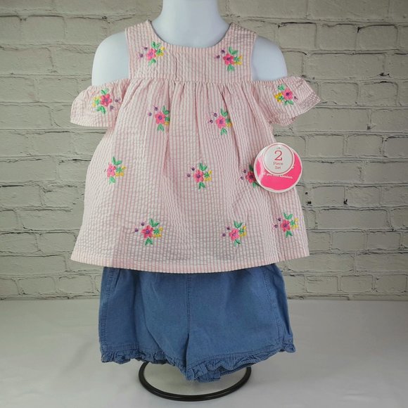 'NANETTE KIDS' 2-PIECE 'FLOWERS A'BOUT' TOP & SHORT SET - Picture 3 of 15